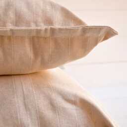 Decorative Stripes Pollow, Cushion, Modern Design, Pillow, Throw Crude Off White, Raw Stripes - thumbnail 1