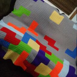 Video Game Family Blanket - Crocheted Blocks - thumbnail 3