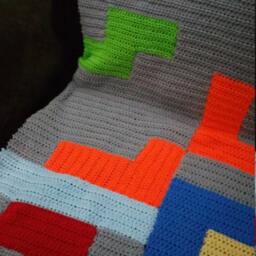 Video Game Family Blanket - Crocheted Blocks - thumbnail 2