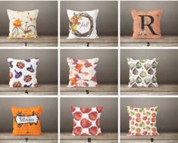 Halloween Cushion Cover/Autumn Throw Pillow Case/Fall Home Decor/Autumn Cover/Decorative Autumn Case - thumbnail 1