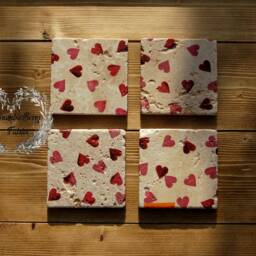 Soap Dispenser Emma Bridgewater Hearts Hand Wash Decoupaged Glass Handmade - thumbnail 4