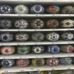 Turkish Mosaic Sultan Chandelier - 11 Large Globe Ottoman Ceiling Lamp - S11L - thumbnail 4