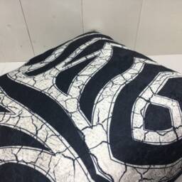 Ikat Silk Pillow Cover, Handwoven Cushion, Modern Home Decor - 24x24 - thumbnail 4
