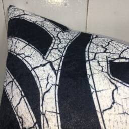 Ikat Silk Pillow Cover, Handwoven Cushion, Modern Home Decor - 24x24 - thumbnail 3