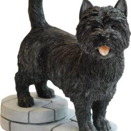 Black Cairn Terrier Figurine Gift, 4.5 Inch High, Fine Sculpted Detail, Professionally Handmade & Painted - thumbnail 2