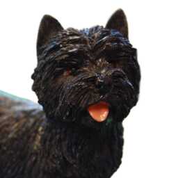 Black Cairn Terrier Figurine Gift, 4.5 Inch High, Fine Sculpted Detail, Professionally Handmade & Painted - thumbnail 4