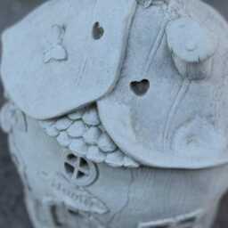 Outdoor Fairy House Statue Concrete Home Sculpture Stone Garden Decoration Cement Ornament Front Door Figurine Welcome Art Lover Gift - thumbnail 2