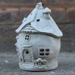 Outdoor Fairy House Statue Concrete Home Sculpture Stone Garden Decoration Cement Ornament Front Door Figurine Welcome Art Lover Gift - thumbnail 3