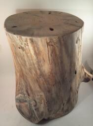 "Rustic Yellow Pine Stump Stool Table Plant Stand Photo Prop 9 - 10"" Wide 11-13"