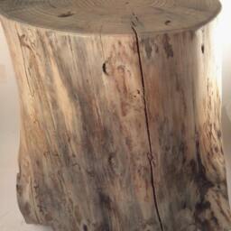 "Rustic Yellow Pine Stump Stool Table Plant Stand Photo Prop 9 - 10"" Wide 11-13" - thumbnail 3