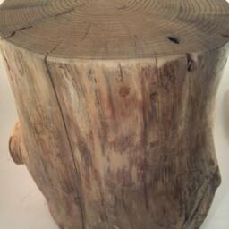"Rustic Yellow Pine Stump Stool Table Plant Stand Photo Prop 9 - 10"" Wide 11-13" - thumbnail 2
