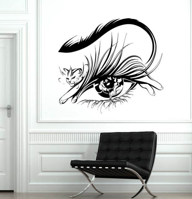 Wall Vinyl Cat Eyes Beauty Salon Ornament Mural Decal Sticker 1756Dz - image 1