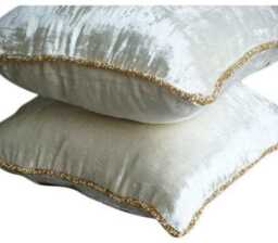 "Velvet White Throw Cushion Cover 16""x16" - thumbnail 2