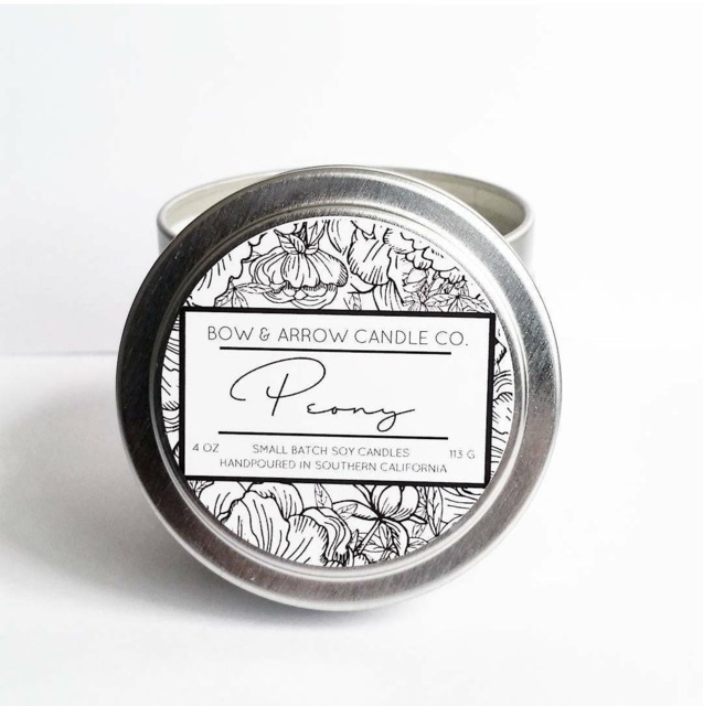Peony Natural Soy Candle 4 Oz - Eco-Friendly Scented Spring Gift Idea Floral - image 1