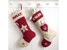 Personalised Embroidered Letter To Santa Christmas Stocking - Xmas With Gift Pocket Scandi Holiday Star Or Heart