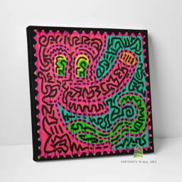 Pink Mad Talk Pop Art Canvas Wall Decor Abstract Print Picture -D913 - thumbnail 1