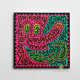 Pink Mad Talk Pop Art Canvas Wall Decor Abstract Print Picture -D913 - thumbnail 2