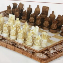 Chess Board Alabaster Set Ancient Greece Themed Chessboard 25 - thumbnail 2