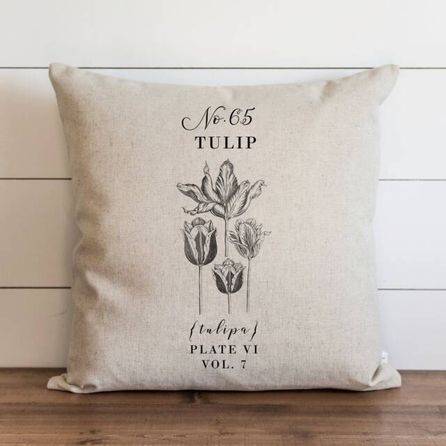 Tulip Pillow Cover - 18 X 20 Botanical Floral Spring Home Decor Summer Throw Garden - image 1