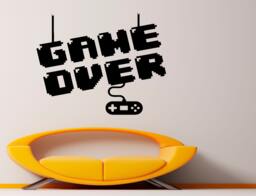 Games Gamer Wall Vinyl Decal Game Over Video Fun Sticker Interior Home Cool Decor - 5Gm7R - thumbnail 1