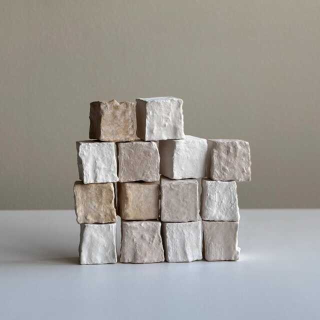 Original Japandi Sculpture - Beige Wabi Sabi Decor Contemporary Minimalist Art Handmade By Scandinavian Designer Laurie Poast - image 1