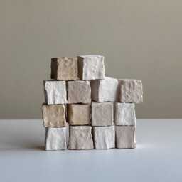 Original Japandi Sculpture - Beige Wabi Sabi Decor Contemporary Minimalist Art Handmade By Scandinavian Designer Laurie Poast - thumbnail 1