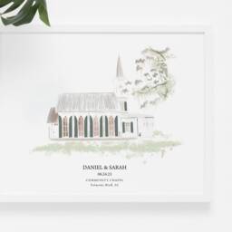 Community Chapel At Palmetto Bluff, South Carolina, Wedding Art Print - Personalization Available - thumbnail 2
