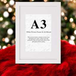 A3 Black Picture Frame With A4 Mount, Handmade Art Decor - thumbnail 2