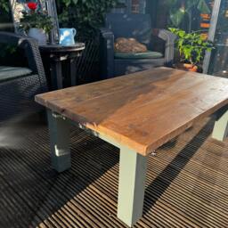 The Farmhouse Coffee Table/Garden Exterior Reclaimed Wooden With Coloured Legs - thumbnail 3