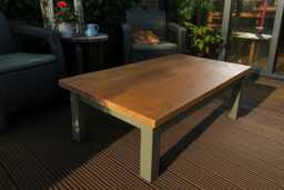 The Farmhouse Coffee Table/Garden Exterior Reclaimed Wooden With Coloured Legs - thumbnail 1