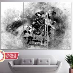 Dirt Bikes Wall Art, Motocross Canvas Biker Gift, Canvas, Poster, Bike Photo - thumbnail 2