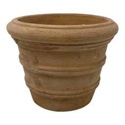 Rustic Terracotta Style Plant Pot - Vintage Look Indoor Outdoor Garden Planter Ribbed Houseplant Mediterranean