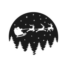 Christmas Sleigh Snowflakes Window Sticker - Xmas Decal Decorations Home Shop Display Stickers - thumbnail 2