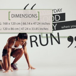 Gym Wall Decal Motivational Exercise Stickers, Home Decor - thumbnail 2