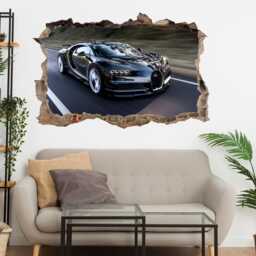 Supercar Sports Car Bugatti Chiron Wall Sticker Mural Decal Poster Print Art Kids Bedroom Home Decor Bc11 - thumbnail 2