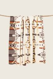 Handmade Alpaca Wool Blanket Southwest Aztec Throw