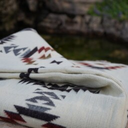 Handmade Alpaca Wool Blanket Southwest Aztec Throw - thumbnail 4
