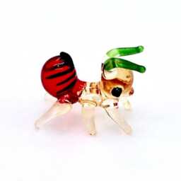 Hand Blown Glass Miniature Ant Mini Bug Little Animal Red Green Black Figurine Tiny Statue Decoration Collectible Small Painted Figure Deco - thumbnail 2
