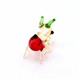 Hand Blown Glass Miniature Ant Mini Bug Little Animal Red Green Black Figurine Tiny Statue Decoration Collectible Small Painted Figure Deco - thumbnail 3