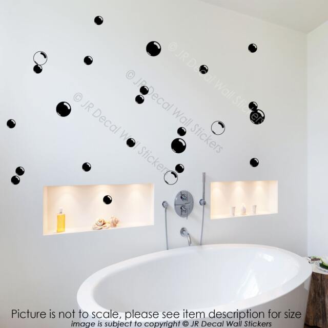 Bubbles Bathtime Bathroom Shower Tile Wall Art Stickers Vinyl Polka Dot Wall Decal Jrd-Hk-26 - image 1