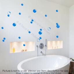 Bubbles Bathtime Bathroom Shower Tile Wall Art Stickers Vinyl Polka Dot Wall Decal Jrd-Hk-26 - thumbnail 3