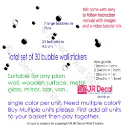 Bubbles Bathtime Bathroom Shower Tile Wall Art Stickers Vinyl Polka Dot Wall Decal Jrd-Hk-26 - thumbnail 2