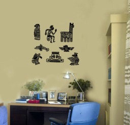 Ancient Symbols Vinyl Wall Decal Latin America Aztecs Mayan Stickers Mural - #2710Di - thumbnail 1