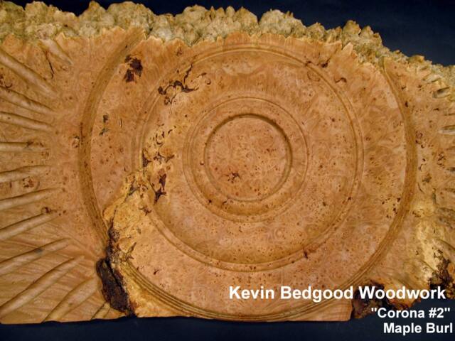 Sculpture Corona 2, Turned Wood , Lathe Sculpted Artwork, Wall Hanging, Art - image 1