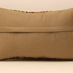 Vintage Kilim Lumbar Pillow Cover 12x20, Boho Cushion - thumbnail 4