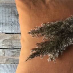 Set Of 2, 4, 6 Stonewashed Linen Pillow Cases in Stylish Brown Cinnamon/Softened Throw Pillows Dusty Orange/Free Shipping - thumbnail 4