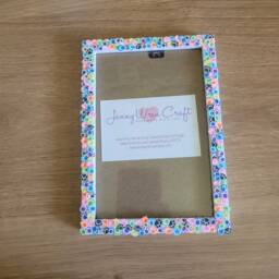 Colourful Fimo Slice Paw Print Photo Frame 4 X 6 Inches - thumbnail 3