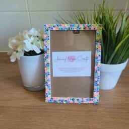 Colourful Paw Print Clay Slices Photo Frame 4 X 6 Inches - thumbnail 4
