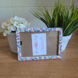 Colourful Fimo Slice Paw Print Photo Frame 4 X 6 Inches - thumbnail 2