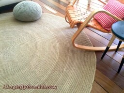 Luxury Rug, Jute 300 cm, Round Jute Natural Carpet, No.004, Free Shipping